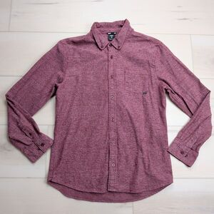 Nike SB Flannel Shirt Mens XL Long Sleeve Button Up Heathered Red